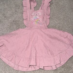 “Paisley” Pink Ruffled Bunny Dress